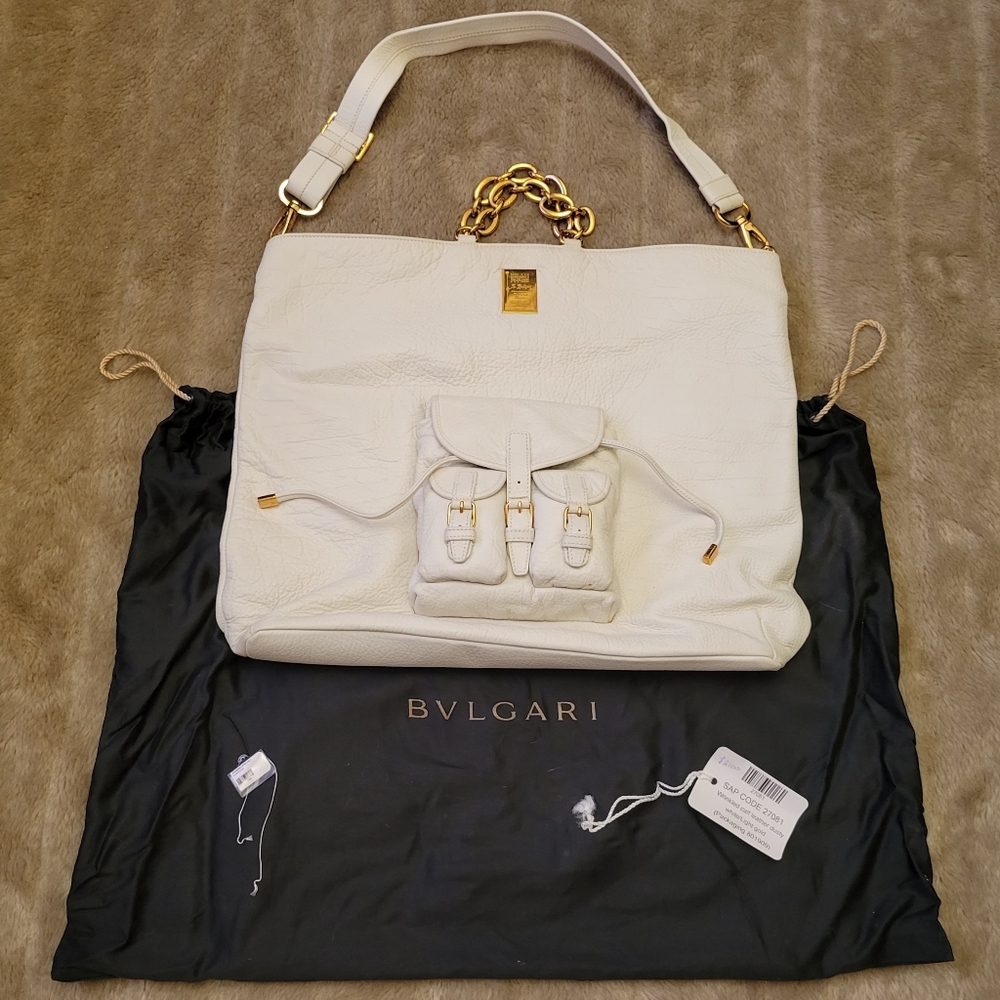 Bulgari as new extra large all leather Rossana tote